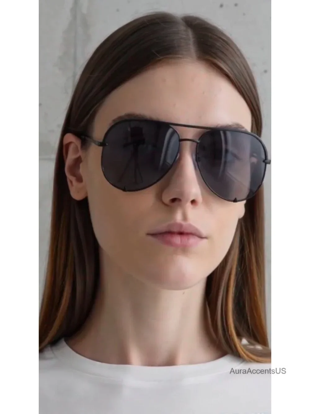Oversized Pilot Sunglasses Metal Frame UV400 Protection Retro Aviation